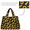 Wrapables Large & Small Foldable Tote Nylon Reusable Grocery Bags, Set of 2, Sunflowers